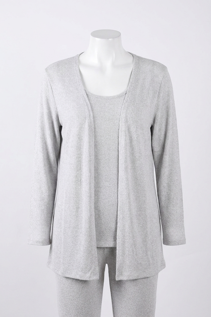 NEW FRENCH KYSS jane long sleeve kashmira cardigan in gray